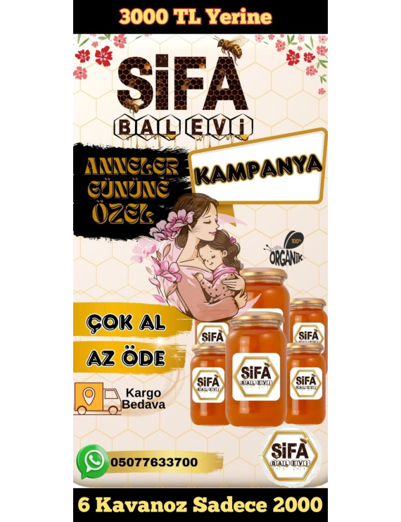 Anneler Gününe Özel 6 Kavanoz 3000 TL Yerine Sadece 2000 TL 