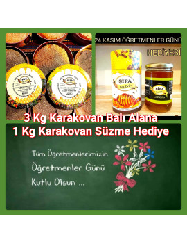 24 KASIM ÖĞRETMENLER GÜNÜNE Özel 3 kg Karakovan Balı Alana 1 kg Karakovan Süzme Balı Hediye 